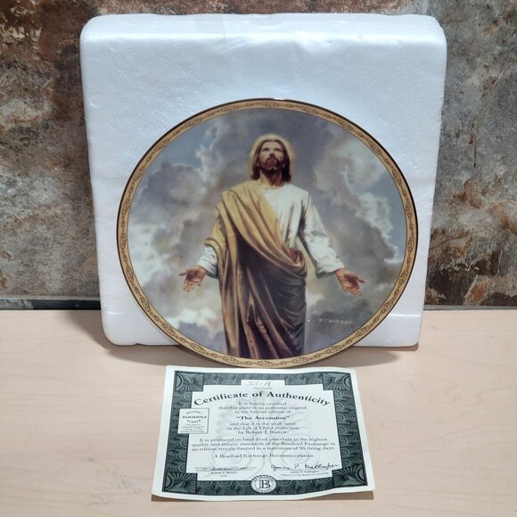 Ascension Plate Life of Christ Robert T Barrett Bradford Exchange 1994 COA - Picture 3 of 12